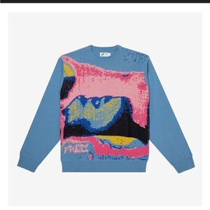 FELT kisses knit sweater mens For Every Living Thing graphic top pullover M NWT